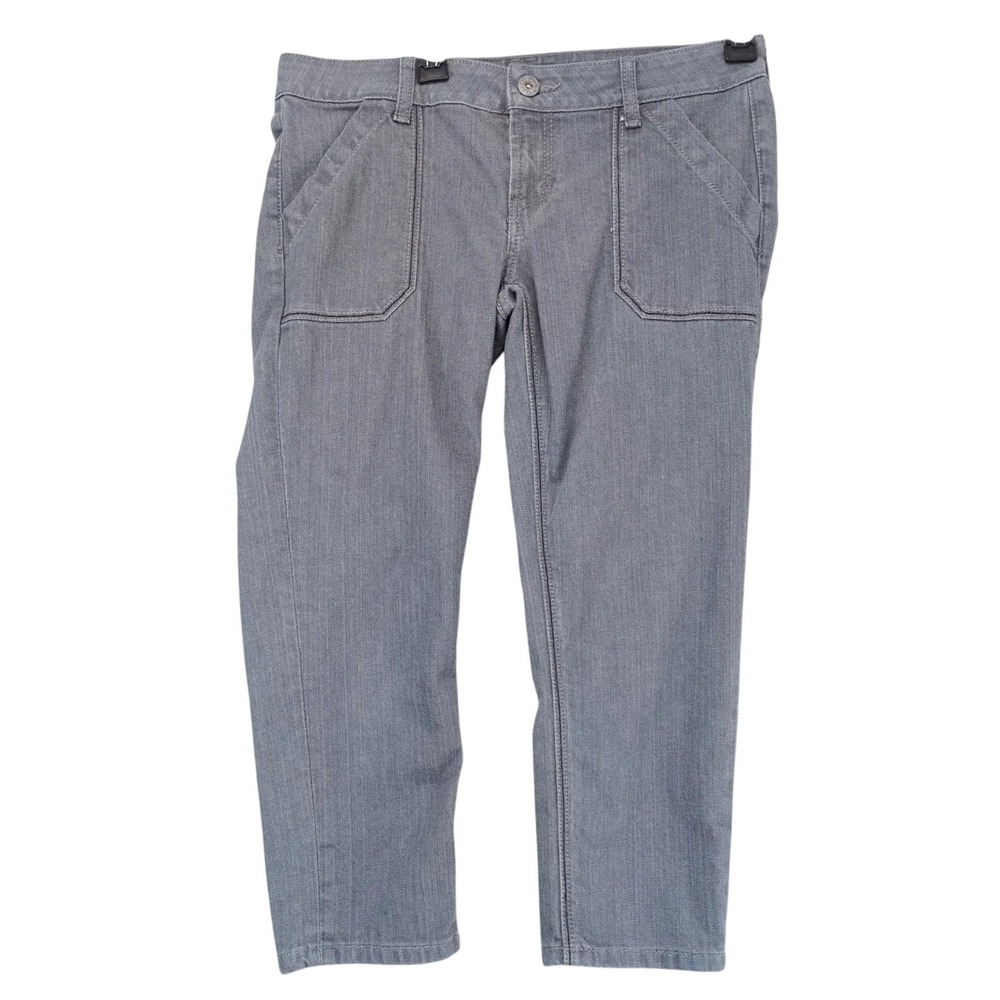 YANUK Gray Utility Pocket Crop Jeans Womens 30 Fit-34x23" Y2K Grunge Streetwear